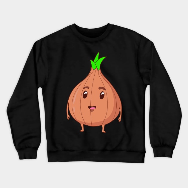 Cartoon onion Crewneck Sweatshirt by Modern Medieval Design